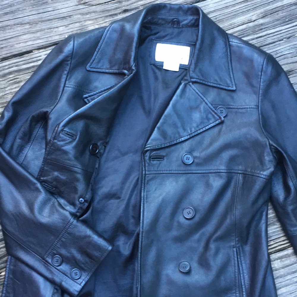 ⚡️SOLD ⚡️ Leather Double Breasted Jacket